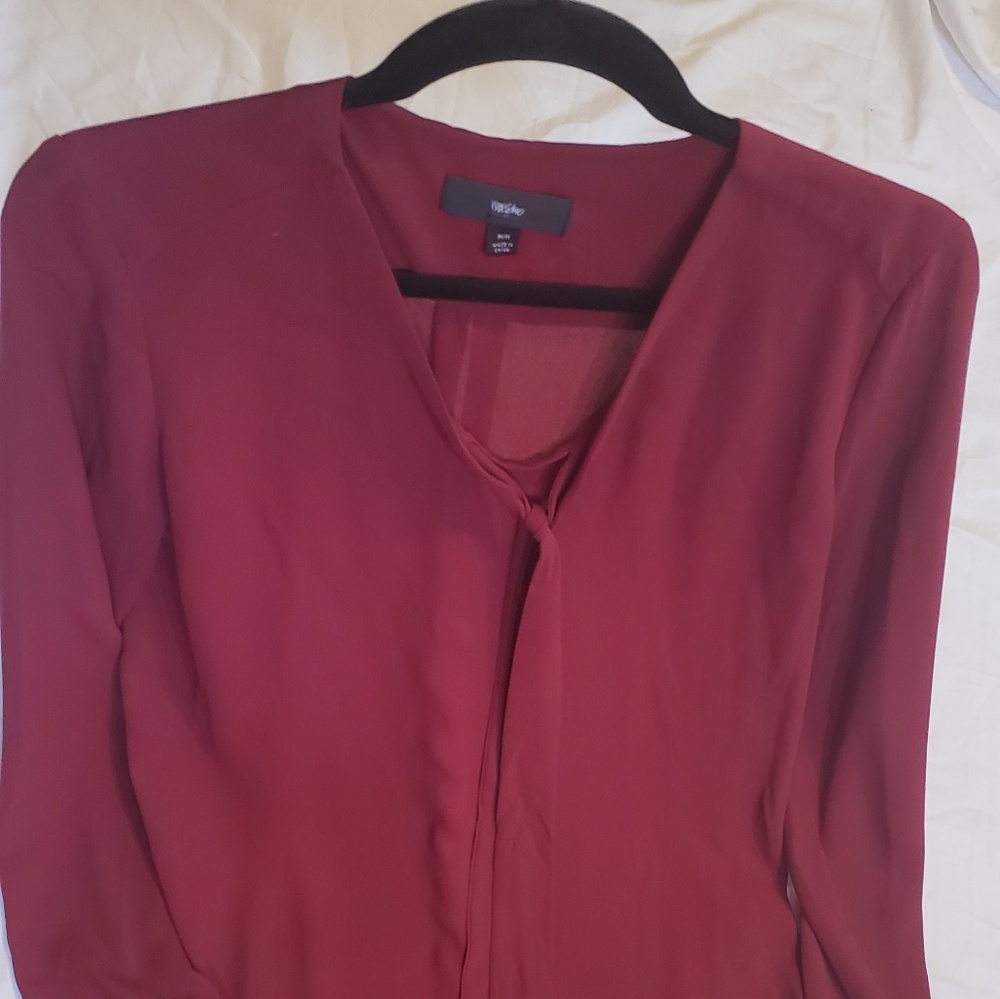 Maroon dress blouse